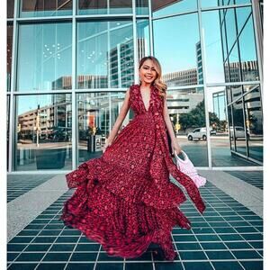 Ulla Johnson Vibrant Red Maxi Dress